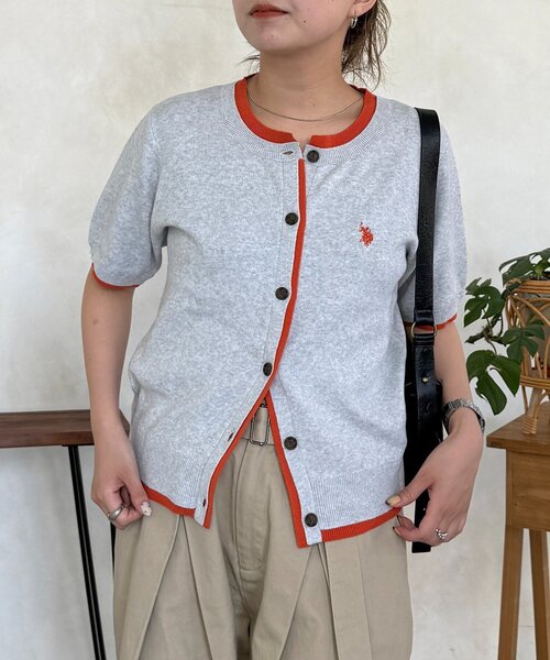 U.S. POLO ASSN.(ユーエスポロアッスン)の「【U.S. POLO ASSN.】フェイクレイヤードスウェットライクカーディガン(カーディガン/ボレロ・レディース・ネイビー/アイボリー/グレー/ブラウン/グリーン系・FREE)」の14枚目の写真