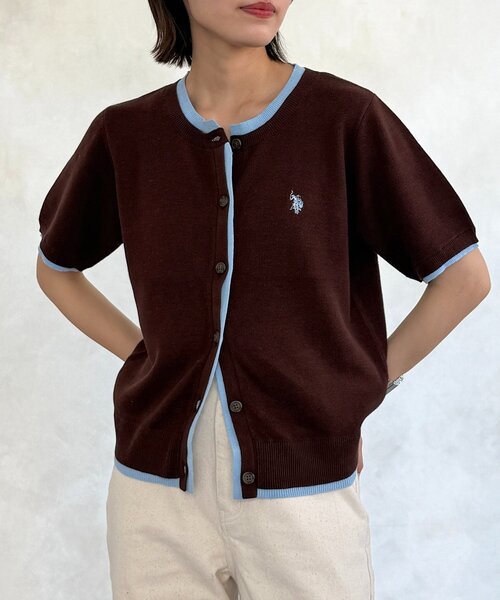 U.S. POLO ASSN.(ユーエスポロアッスン)の「【U.S. POLO ASSN.】フェイクレイヤードスウェットライクカーディガン(カーディガン/ボレロ・レディース・ネイビー/アイボリー/グレー/ブラウン/グリーン系・FREE)」の19枚目の写真