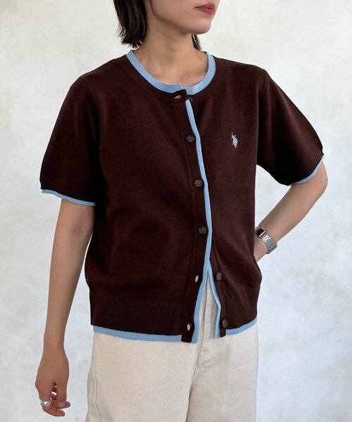 U.S. POLO ASSN.(ユーエスポロアッスン)の「【U.S. POLO ASSN.】フェイクレイヤードスウェットライクカーディガン(カーディガン/ボレロ・レディース・ネイビー/アイボリー/グレー/ブラウン/グリーン系・FREE)」の21枚目の写真