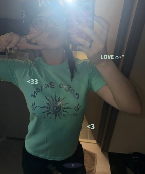 COSO(コソ)の「CCカラーアートワーククロップTシャツ(ミント)(Tシャツ/カットソー・レディース・ミント・SMALL/MEDIUM)」の12枚目の写真