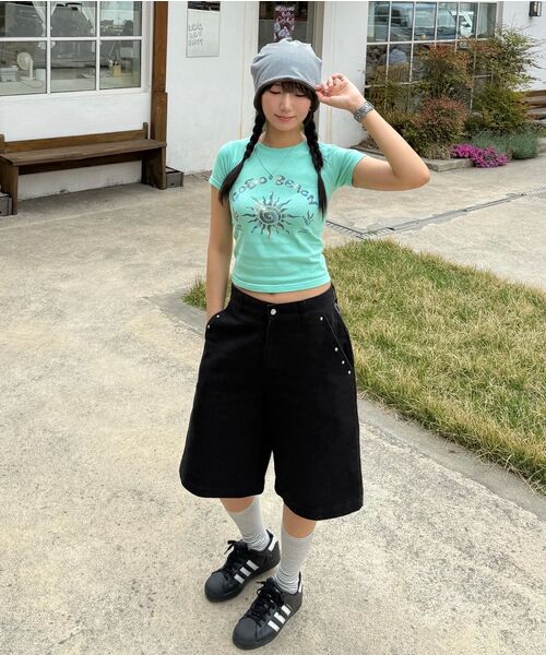 COSO(コソ)の「CCカラーアートワーククロップTシャツ(ミント)(Tシャツ/カットソー・レディース・ミント・SMALL/MEDIUM)」の7枚目の写真