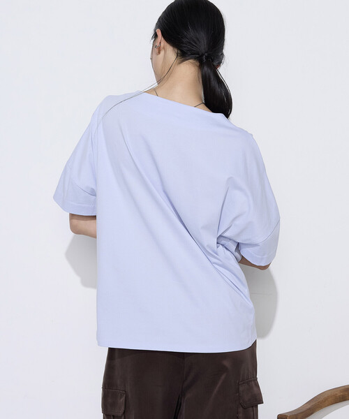 Gabardine K.T（ギャバジンケーティー）の「プレーティング天竺 ワンタックプルオーバー（Tシャツ/カットソー・レディース・サックスブルー/ブラウン/ミント・9号）」の16枚目の写真