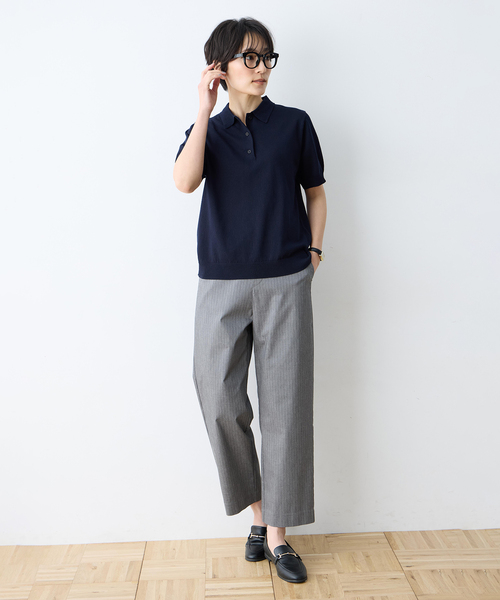 DECOY SINCE 1981（デコイシンスイチキュウハチイチ）の「ストレッチストレートパンツ【接触冷感・ウォッシャブル・後ろウエストゴム・大きいサイズあり】（その他パンツ・レディース・モカ/ネイビー/チャコールグレー・61/64/67/70/76/80）」の21枚目の写真