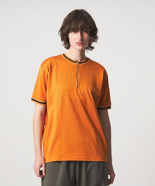 6(ロク)の「<6(ROKU)>サイクリング モチーフ Tシャツ(Tシャツ/カットソー・レディース・オレンジ/ベージュ・FREE)」の3枚目の写真