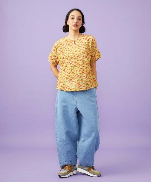 Jocomomola（ホコモモラ）の「Superposicion カーブシルエットデニムパンツ（デニムパンツ・レディース・ネイビー/ダークインディゴブルー・42/40）」の7枚目の写真