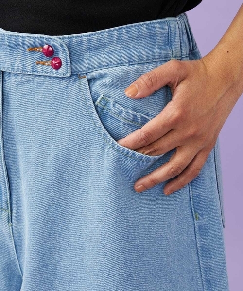 Jocomomola（ホコモモラ）の「Superposicion カーブシルエットデニムパンツ（デニムパンツ・レディース・ネイビー/ダークインディゴブルー・42/40）」の17枚目の写真
