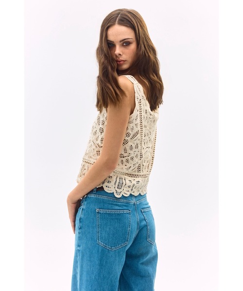 Guess(ゲス)の「OCTAVIA Tank Sweater タンクトップ(タンクトップ・レディース・クリーム/ブラック・SMALL/X-SMALL/LARGE/MEDIUM)」の18枚目の写真
