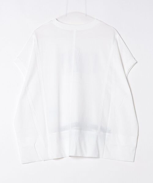 EGLANTINE(エグランティーヌ)の「EGLANTINE ドルマンスリーブロゴカットソー 半袖(Tシャツ/カットソー・レディース・グレイッシュベージュ/オフホワイト/チャコールグレー・38)」の11枚目の写真