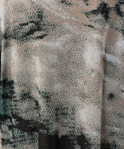 MAISON SPECIAL(メゾンスペシャル)の「《UNISEX》Abstract Jacquard Prime-Over Knit T-shirt/アブストラクトジャガードプライムオーバーニットTシャツ【MAISON SPECIAL/メゾンスペシャル】(Tシャツ/カットソー・メンズ・ブルー/ブラック/ベージュ・0/1/2)」の14枚目の写真