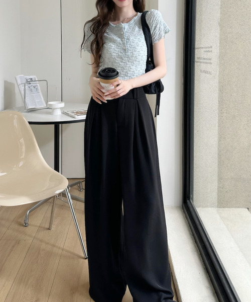 Ada.(エイダ)の「エンボス メロー ヘンリー ネック カットソー(Tシャツ/カットソー・レディース・ホワイト/イエロー/ブルー・FREE)」の13枚目の写真