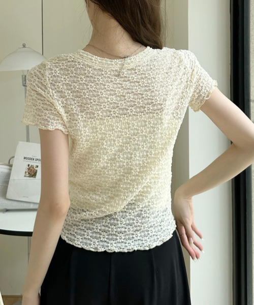 Ada.(エイダ)の「エンボス メロー ヘンリー ネック カットソー(Tシャツ/カットソー・レディース・ホワイト/イエロー/ブルー・FREE)」の20枚目の写真