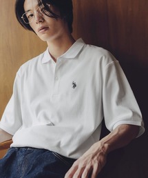 U.S. POLO ASSN.（ユーエスポロアッスン）の「U.S. POLO ASSN. 別注 ワンポイント刺繍 コンパクトリブポロシャツ（ポロシャツ）」