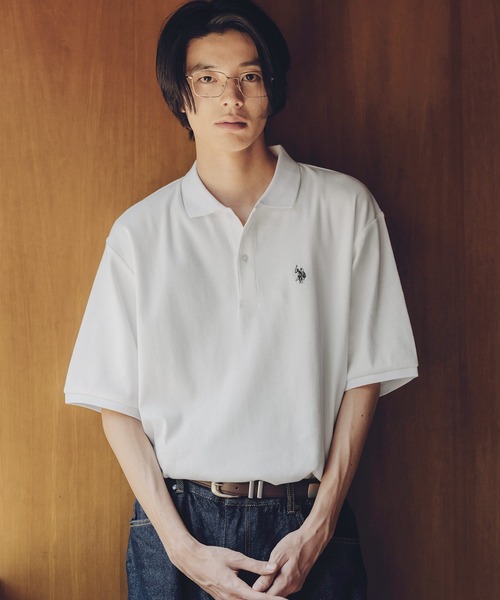 U.S. POLO ASSN.(ユーエスポロアッスン)の「U.S. POLO ASSN. 別注 ワンポイント刺繍 コンパクトリブポロシャツ(ポロシャツ・メンズ・ベージュ/グリーン/ホワイト・XL/L/M/S)」の5枚目の写真