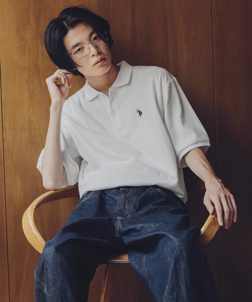 U.S. POLO ASSN.(ユーエスポロアッスン)の「U.S. POLO ASSN. 別注 ワンポイント刺繍 コンパクトリブポロシャツ(ポロシャツ・メンズ・ベージュ/グリーン/ホワイト・XL/L/M/S)」の7枚目の写真