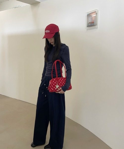 Chiina(チーナ)の「Chiina / ポルカドットショルダーバッグ(ショルダーバッグ・レディース・レッド/ブラック/ホワイト/ライトブルー・FREE)」の10枚目の写真