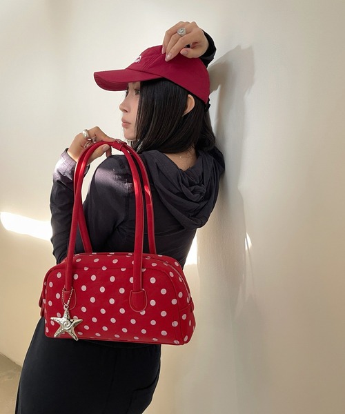 Chiina(チーナ)の「Chiina / ポルカドットショルダーバッグ(ショルダーバッグ・レディース・レッド/ブラック/ホワイト/ライトブルー・FREE)」の11枚目の写真