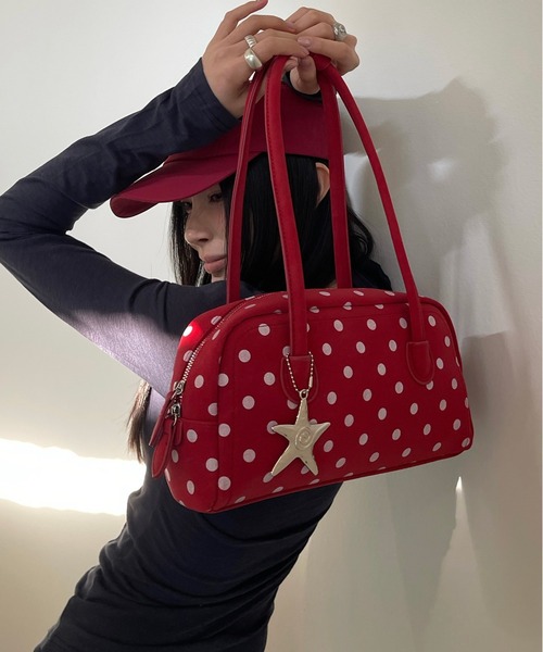 Chiina(チーナ)の「Chiina / ポルカドットショルダーバッグ(ショルダーバッグ・レディース・レッド/ブラック/ホワイト/ライトブルー・FREE)」の12枚目の写真