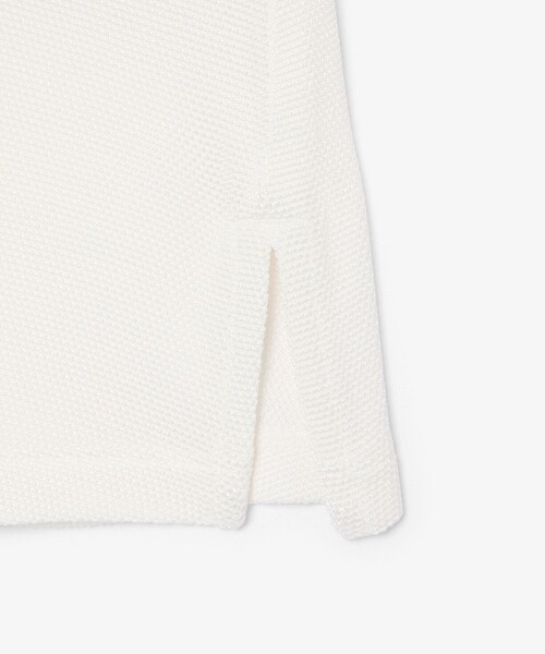 LACOSTE(ラコステ)の「グロッシー鹿の子地ロングスリーブ スリムフィットシャツ(シャツ/ブラウス・レディース・オフホワイト・38/36)」の8枚目の写真