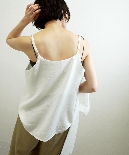 gossara（ゴサラ）の「【大人のこなれ感】キャミ付きリネンタッチシャツ（シャツ/ブラウス・レディース・ベージュ/ホワイト/ブラウン・FREE）」の22枚目の写真