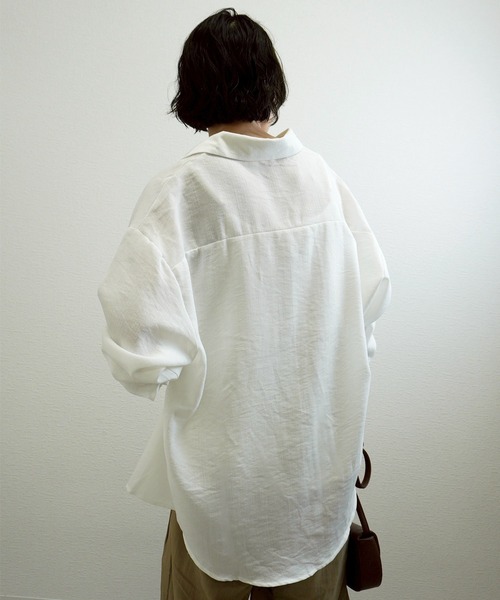 gossara（ゴサラ）の「【大人のこなれ感】キャミ付きリネンタッチシャツ（シャツ/ブラウス・レディース・ベージュ/ホワイト/ブラウン・FREE）」の19枚目の写真