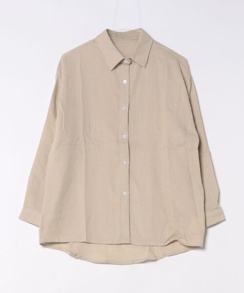 gossara（ゴサラ）の「【大人のこなれ感】キャミ付きリネンタッチシャツ（シャツ/ブラウス・レディース・ベージュ/ホワイト/ブラウン・FREE）」の9枚目の写真