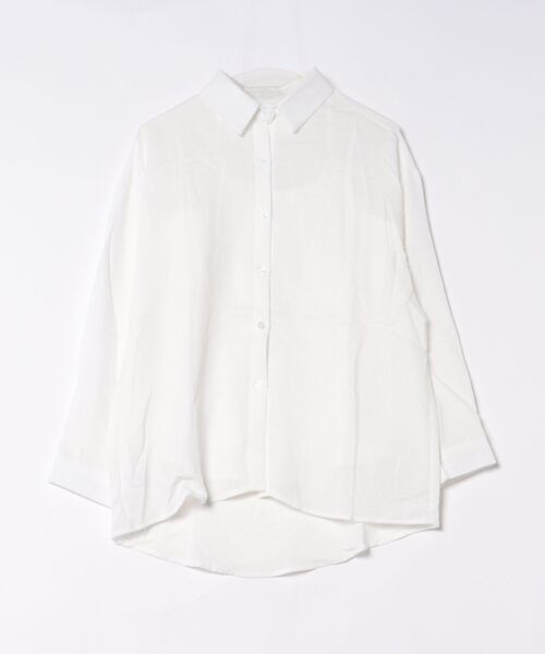 gossara（ゴサラ）の「【大人のこなれ感】キャミ付きリネンタッチシャツ（シャツ/ブラウス・レディース・ベージュ/ホワイト/ブラウン・FREE）」の8枚目の写真