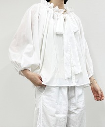 denicher デニシェ cotton boil parisienne blouse キャンディネックブラウス