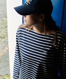 FOLNUA（フォルニュア）の「NUER STRIPE T-SHIRT (NAVY IVORY)（Tシャツ/カットソー）」