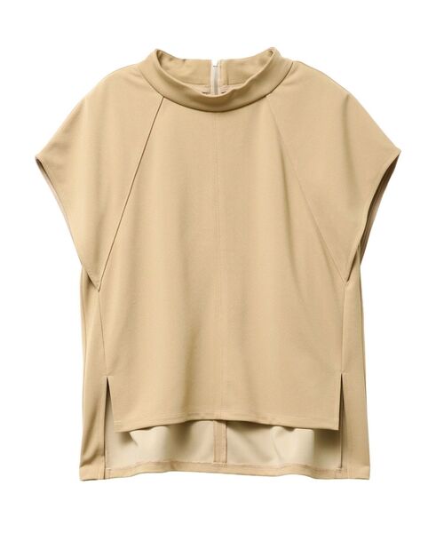 ELENDEEK(エレンディーク)の「CURVE SLEEVE CS(Tシャツ/カットソー・レディース・ベージュ/ブラック/オフホワイト・FREE)」の5枚目の写真