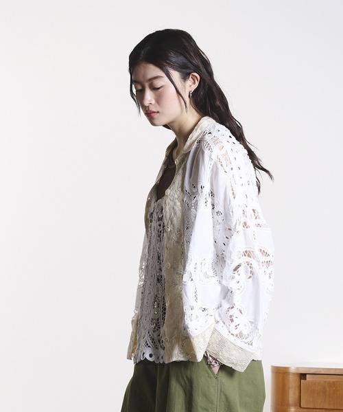 ROSE BUD(ローズバッド)の「(mag.by c)BATTEN LACE SHIRT(シャツ/ブラウス・レディース・ホワイト/レッド・ONE SIZE)」の4枚目の写真