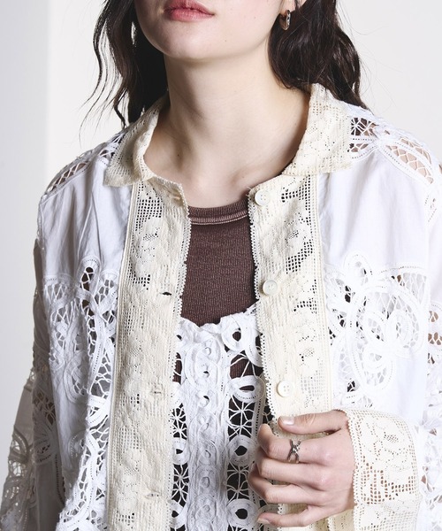 ROSE BUD(ローズバッド)の「(mag.by c)BATTEN LACE SHIRT(シャツ/ブラウス・レディース・ホワイト/レッド・ONE SIZE)」の9枚目の写真