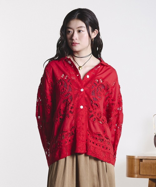 ROSE BUD(ローズバッド)の「(mag.by c)BATTEN LACE SHIRT(シャツ/ブラウス・レディース・ホワイト/レッド・ONE SIZE)」の14枚目の写真