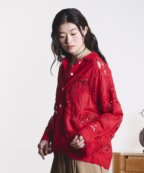ROSE BUD(ローズバッド)の「(mag.by c)BATTEN LACE SHIRT(シャツ/ブラウス・レディース・ホワイト/レッド・ONE SIZE)」の18枚目の写真