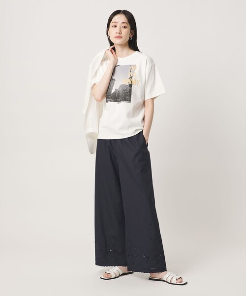 UNITED ARROWS(ユナイテッドアローズ)の「カットワーク パンツ(その他パンツ・レディース・ネイビー/オフホワイト・36/38)」の4枚目の写真