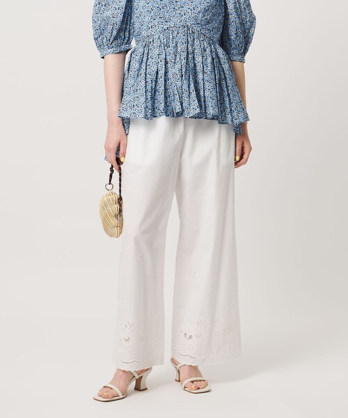 UNITED ARROWS(ユナイテッドアローズ)の「カットワーク パンツ(その他パンツ・レディース・ネイビー/オフホワイト・36/38)」の8枚目の写真