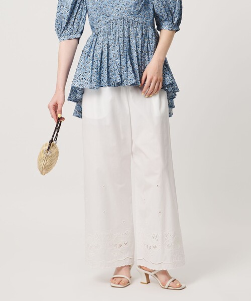 UNITED ARROWS(ユナイテッドアローズ)の「カットワーク パンツ(その他パンツ・レディース・ネイビー/オフホワイト・36/38)」の9枚目の写真
