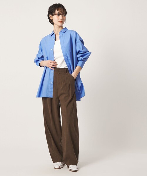 CITEN(シテン)の「<CITEN>エアリーバレルパンツ ―吸水速乾・防シワ―(スラックス・レディース・クリーム/ダークブラウン/ライム・S/M)」の8枚目の写真