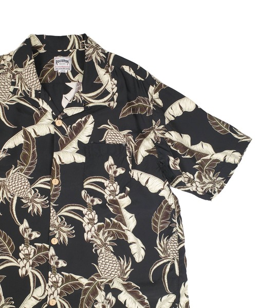 HOUSTON(ヒューストン)の「【UT208】【HOUSTON/ヒューストン】MADE IN JAPAN RAYON ALOHA SHIRT PINEAPPLE 41351(シャツ/ブラウス・メンズ・ブラック/マスタード・MEDIUM/LARGE)」の9枚目の写真