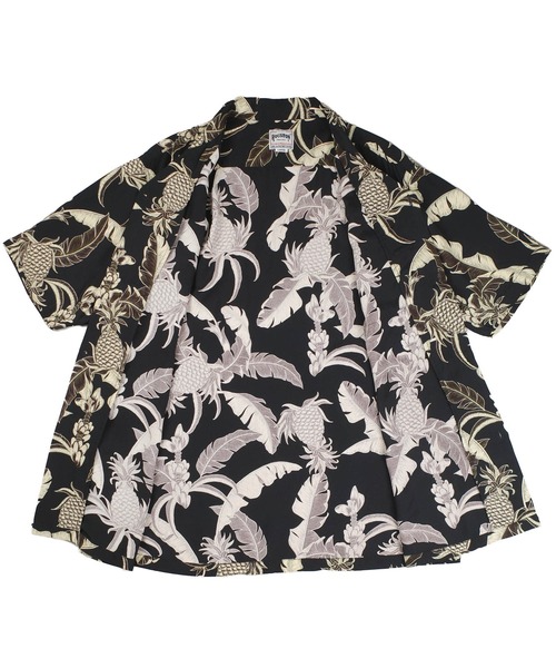 HOUSTON(ヒューストン)の「【UT208】【HOUSTON/ヒューストン】MADE IN JAPAN RAYON ALOHA SHIRT PINEAPPLE 41351(シャツ/ブラウス・メンズ・ブラック/マスタード・MEDIUM/LARGE)」の3枚目の写真
