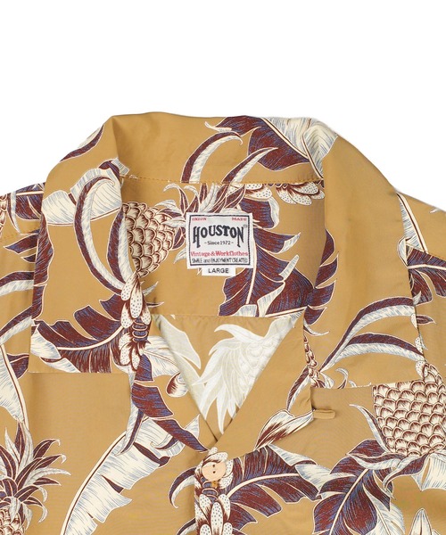 HOUSTON(ヒューストン)の「【UT208】【HOUSTON/ヒューストン】MADE IN JAPAN RAYON ALOHA SHIRT PINEAPPLE 41351(シャツ/ブラウス・メンズ・ブラック/マスタード・MEDIUM/LARGE)」の20枚目の写真