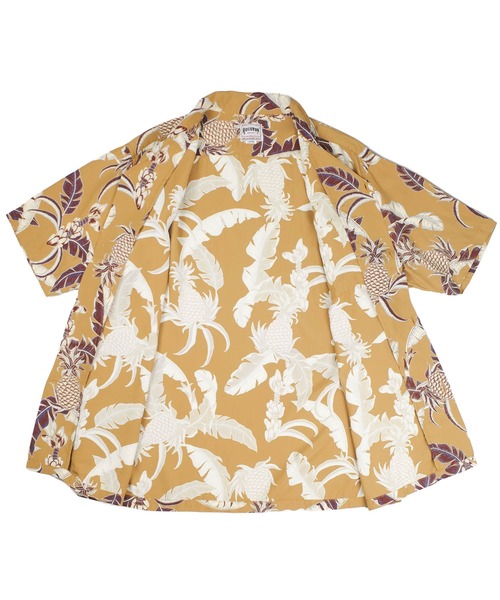HOUSTON(ヒューストン)の「【UT208】【HOUSTON/ヒューストン】MADE IN JAPAN RAYON ALOHA SHIRT PINEAPPLE 41351(シャツ/ブラウス・メンズ・ブラック/マスタード・MEDIUM/LARGE)」の15枚目の写真
