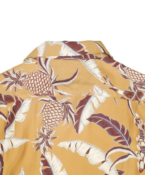 HOUSTON(ヒューストン)の「【UT208】【HOUSTON/ヒューストン】MADE IN JAPAN RAYON ALOHA SHIRT PINEAPPLE 41351(シャツ/ブラウス・メンズ・ブラック/マスタード・MEDIUM/LARGE)」の12枚目の写真