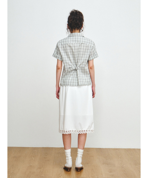 PLZPROJECT(プリーズプロジェクト)の「LACE MIDI SKIRT, WHITE(スカート・レディース・ホワイト・FREE)」の4枚目の写真