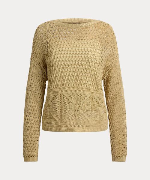 LAUREN RALPH LAUREN(ローレン ラルフ ローレン)の「ポインテールニット リネンブレンド セーター(ニット/セーター・レディース・ブラウン・XS/M/S)」の9枚目の写真