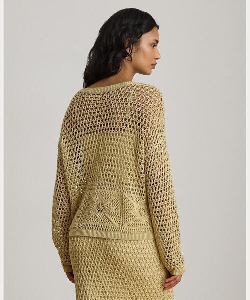 LAUREN RALPH LAUREN(ローレン ラルフ ローレン)の「ポインテールニット リネンブレンド セーター(ニット/セーター・レディース・ブラウン・XS/M/S)」の7枚目の写真
