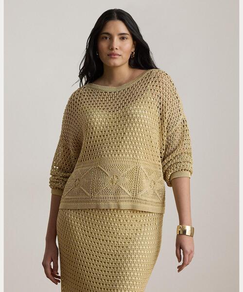 LAUREN RALPH LAUREN(ローレン ラルフ ローレン)の「ポインテールニット リネンブレンド セーター(ニット/セーター・レディース・ブラウン・XS/M/S)」の5枚目の写真
