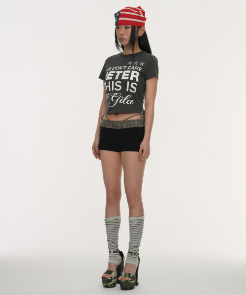 GILAARCHIVE（ギラアーカイブ）の「TYPING CROP T-SHIRTS_BLACK（Tシャツ/カットソー・レディース・その他・FREE）」の3枚目の写真