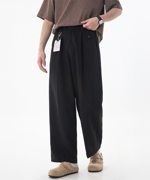 CORPUS TOKYO（コーパス トーキョー）の「バックゴムストレッチワイドスラックス（スラックス・メンズ・ブラック/アイボリー/カーキブラウン・1/3/2/4）」の17枚目の写真