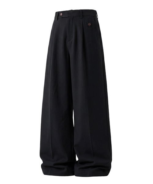 CORPUS TOKYO（コーパス トーキョー）の「バックゴムストレッチワイドスラックス（スラックス・メンズ・ブラック/アイボリー/カーキブラウン・1/3/2/4）」の4枚目の写真