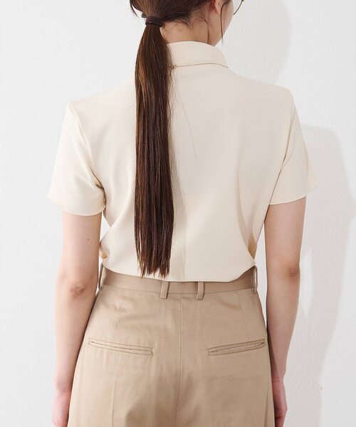 Whim Gazette（ウィムガゼット）の「【THE BAAT】short sleeve blouse（シャツ/ブラウス・レディース・ベージュ/グレー/ブラック・FREE）」の14枚目の写真